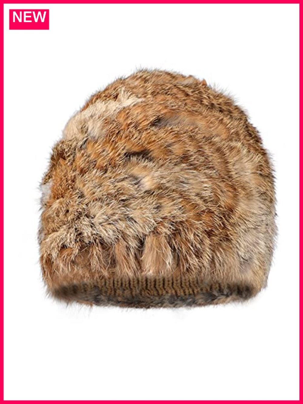 Women's Winter Fur Beanie Hat Knit Skull Cap Warm Cozy